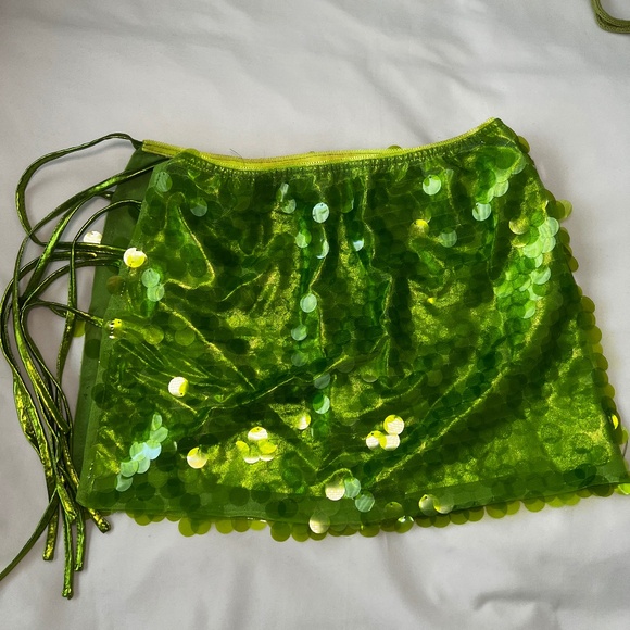 Green Sequin Skirt - Picture 1 of 3